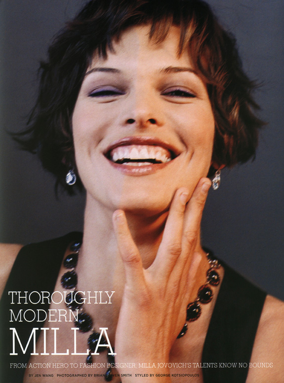 Milla Jovovich blog on