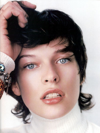 milla jovovich makeup. Jovovich is emerging in